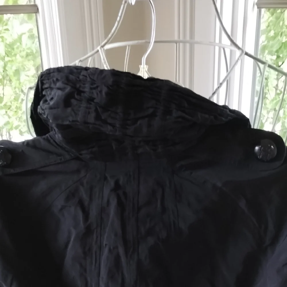 Etcetera Black Pea Coat with Standing Collar - Picture 11 of 15